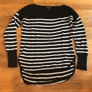 Banana Republic Black and White Striped Sweater